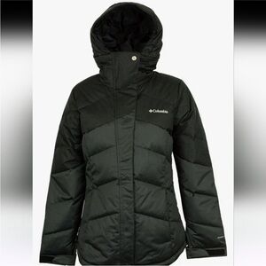 Womens Columbia 550 Down Puffer Duvet Parka Jacket Coat Omni heat Black Large